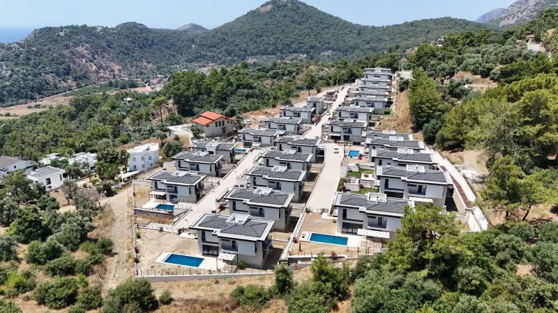 Sarıgerme Özel Havuzlu Villa – Kuş Bakışı Villa Yerleşimi