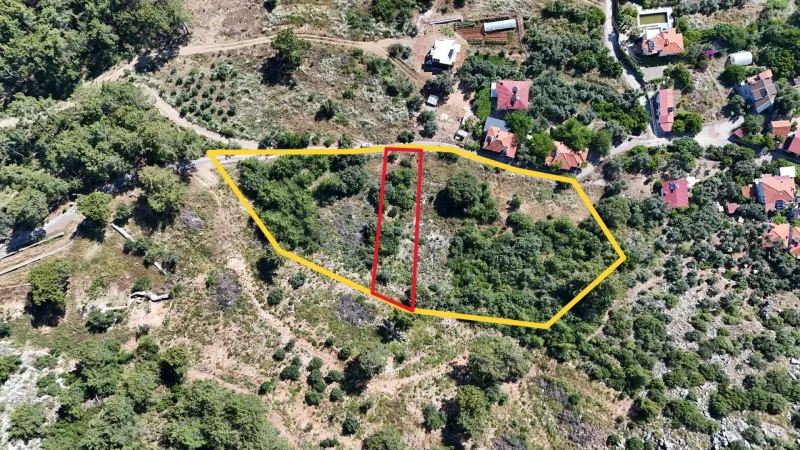 Göcek Belenpınar'da Deniz Manzaralı Satılık Tarla – Parsel Sınırları, Yakın Çekim